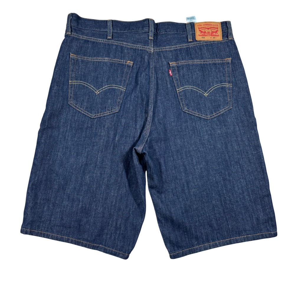 Levi's 469 Loose Fit Shorts Mens 38 Dark Wash Indigo Baggy Skater Y2K Jorts